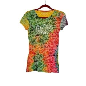 MV Sport Med Multi Color Burnt Velvet SS T-Shirt w Martha’s Vineyard Graphic